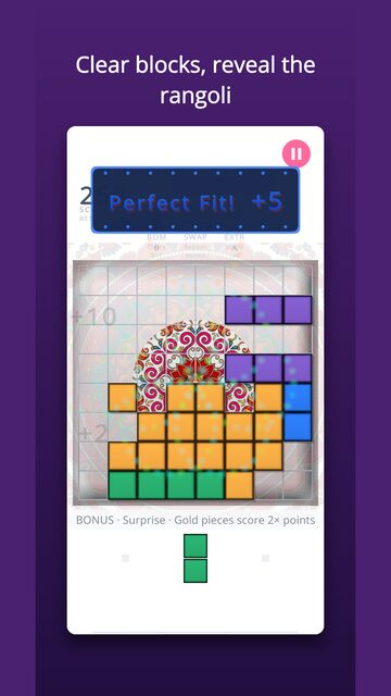 Clear blocks, reveal the rangoli